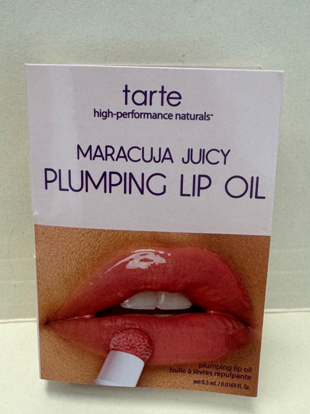 TARTE Mini Maracuja Juicy Plumping Lip Oil Rose (Soft Pink Beige) 0.0169oz NIP